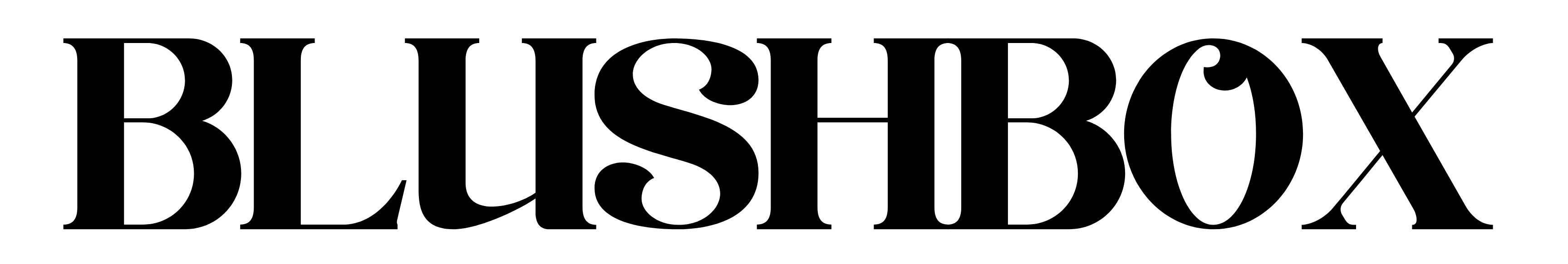 BlushBox logo in elegant black serif typography on a white background.